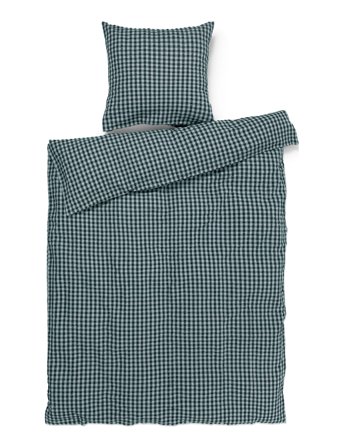 Juna | Bæk&Bølge Sengetøj 140X220 Cm Grøn/Lys Blå Dk | 140X220CM