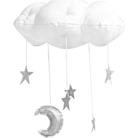 Skydekorasjon i form av sky, måne og stjerner