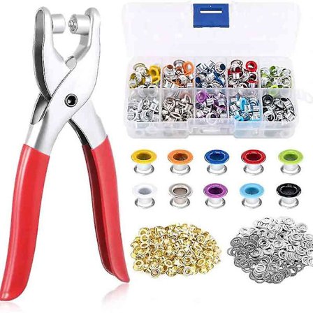 300/540 Sæt 5 mm Flerfarvede Metaløjer Grommets Kit Med Installationsværktøj, Til Læder, Lærred, Sko, Bælter, Tasker, Håndværk