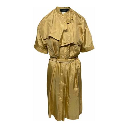 Joseph Riley Belted Layered Shirt Kjole Gul, Dame