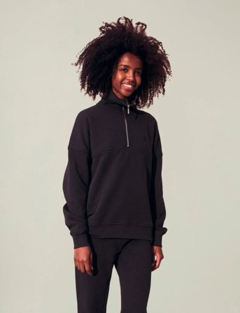 Lexington Clothing Sadie Half-Zip Sweatshirt - Black - M