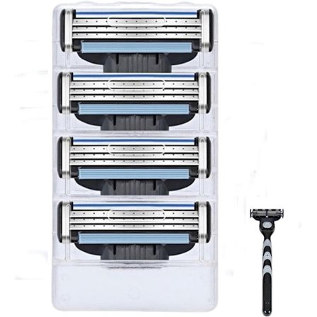 4 st rakblad för Mach 3 rakblad för män