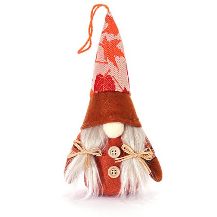 Kiitospäivän tonttujen pehmoleluvalaisin Rudolph-kääpiö kasvoton nukke ripustettavalla narulla Kiitospäivän lahjat
