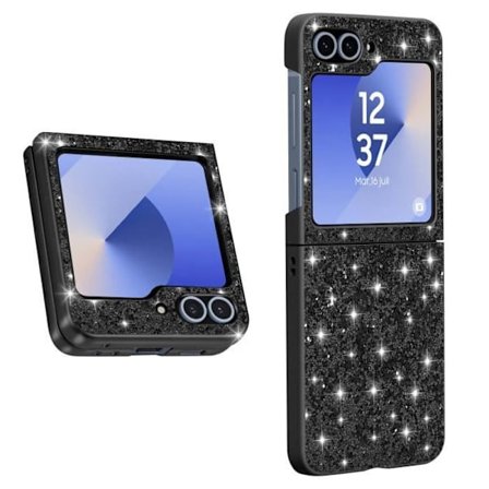 Glitteret Cover - AVIZAR - Samsung Z Flip 6 - Stift - Fleksibel - Beskyttelse mod Stød og Ridser