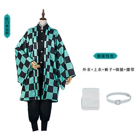 Mub- Cosplay Halloween Kostume Anime Demon Slayer Kimetsu No Yaiba Tanjiro Kamado Nezuko Zenitsu Tøj