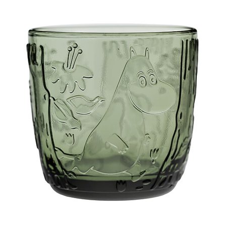 MOOMIN-ARABIA Glass 28cl Mummi Furugrønn 2Stk