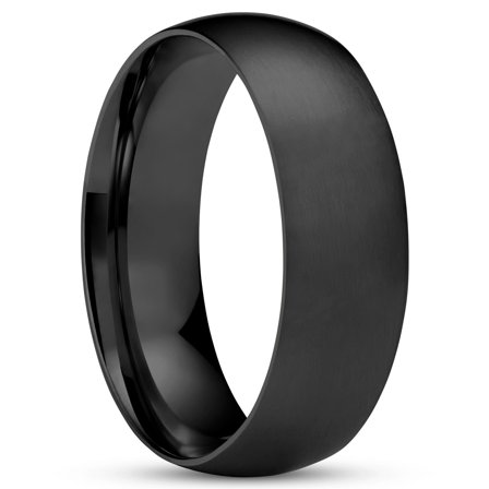 Classic Matte Black Steel Ring for Men - Steel rings
