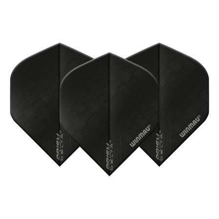 Winmau Darts Flights Prism Delta Black Square 3 Sets (9) - Translucent, Professional Grade, Perfect Grip