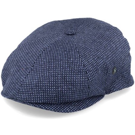 City Sport - Blå flatcap Keps - Stripe Blue Flat Cap @ Hatstore