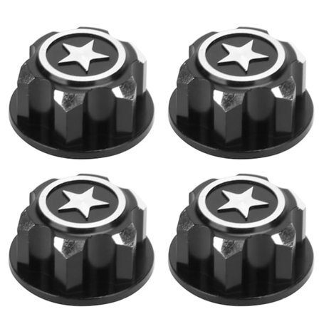 4 stk. aluminiumsfælge navkapsel tilbehør passer til Traxxas X Maxx 1/10 RC bil (sort)