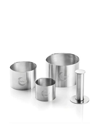 Plate it Garnishing Rings Set 4 Plate-It - Silver - ONE SIZE