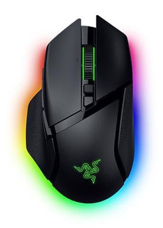 Razer Basilisk V3 PRO 35K trådløs ergonomisk gamingmus (sort) 2.4 GHz, BT, USB C, HyperScroll, 35K DPI, optisk, Chroma RGB, programmerbar