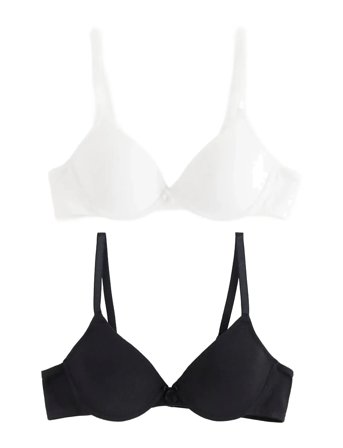 Lindex Bra Tshirt 2Pack - White - B x 70