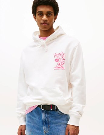 Tommy Jeans Tjm Reg Novelty Fair Hoodie - White - M