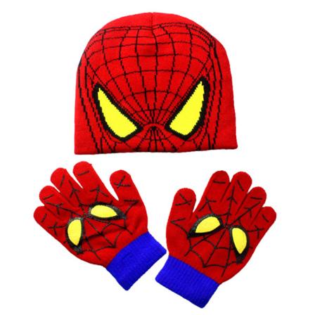 Halloween Boys SpiderMan strikket hue og handsker Cosplay Z 2