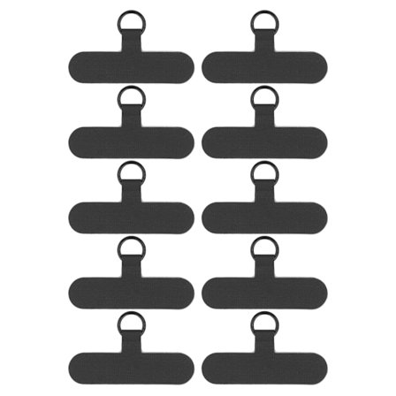 10 st Phone Tether Tab Universal Cell Phone Lanyard Patch utan lim för de flesta smartphones som förhindrar att svart tappar