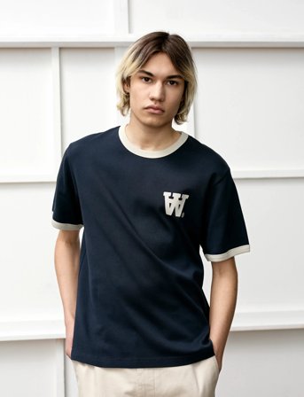 WOOD WOOD Wwparker Tee 25214 - Blue - L