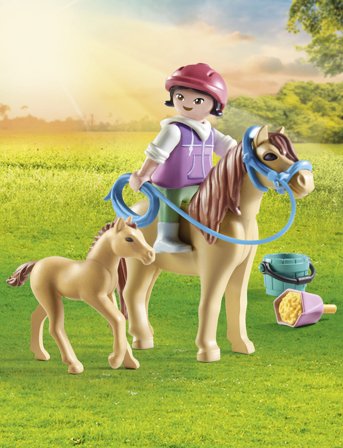 PLAYMOBIL Playmobil Horses Of Waterfall Barn M/ Pony & Føl - 71498 - Multi/patterned - ONE SIZE