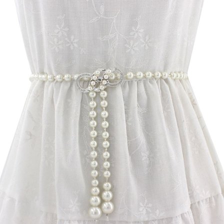 Elegant pärlbälte tunn kedja midjeband 05 05