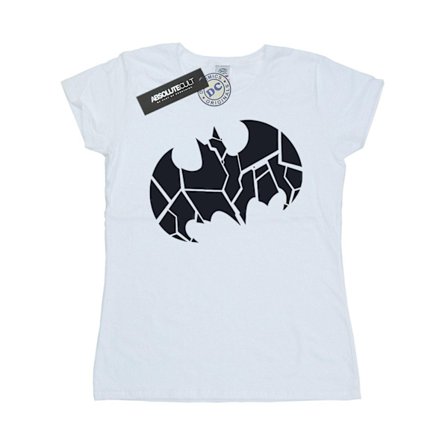 DC Comics Dam/Kvinnor Batman Enfärgad Sköld Bomull T-shirt
