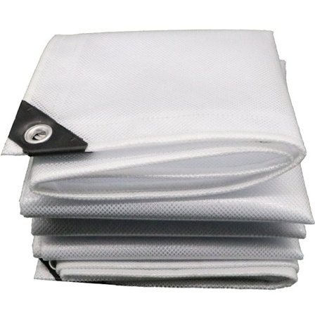 2m x 3m Vandtæt Mesh Klar Presenning, Forstærket Transparent Presenning med Elastiksnorer