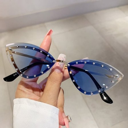 Cat Eye-solglasögon utan bågar GRADIENT BLUE GRADIENT BLUE