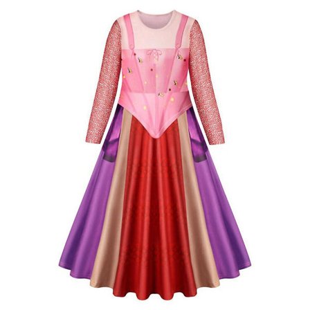 4-11 år Barn Flickor Hocus Pocus 2 Sarah Sanderson Häx Cosplay Klänning 4-5 år