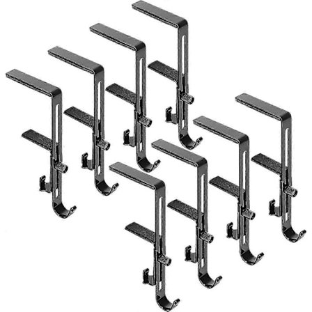 Justerbare julekroge i metal, guirlandehænger til kaminhylde