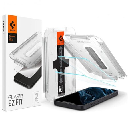 Sommarhett Spigen Kompatibel med iPhone 16e/14/13/13 Pro GLAS.tR "Ez Fit" 2-PACK Skärmskydd