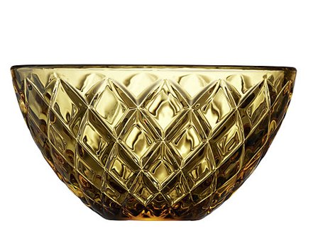 LYNGBY GLAS SKÅL SORRENTO 12CM 4STK AMBER GLASS