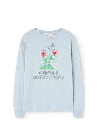 THE ANIMALS OBSERVATORY Flowers Blue Dof Lonf Sleeve T-Shirt - Blue - 6 Y