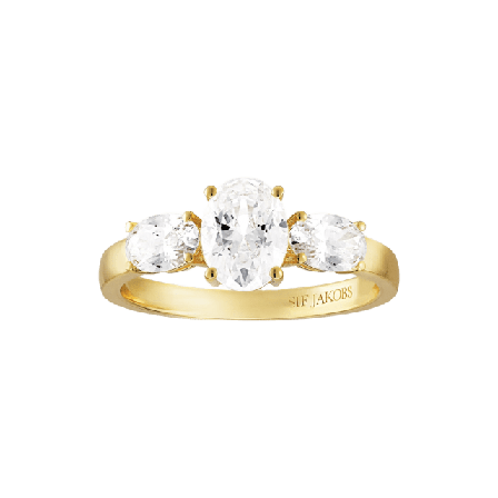 Sif Jakobs Jewellery Ring Ellisse Tre Ringar Dam Vit 58