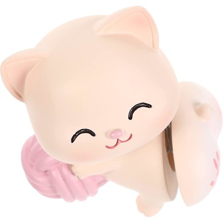 Ubiuo1pc Bobblehead Bilinstrumentbräda Dekoration Skakande Bakdel Katt Figur Resin Tårta Ornament Skakande Leksaker För Bil, Hem, Kontorsdekoration