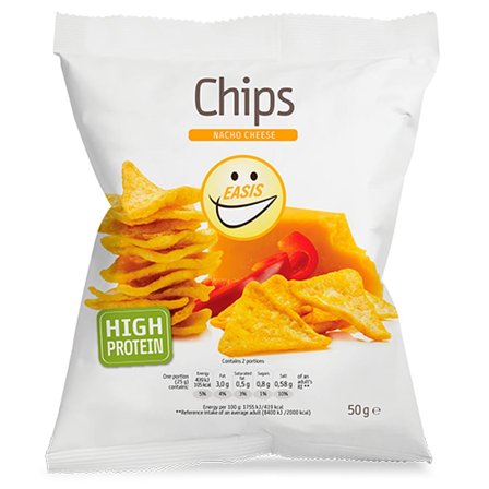EASIS Nacho Cheese Chips 50 g, Helse & Madvarer, Snacks, Chips & Kiks
