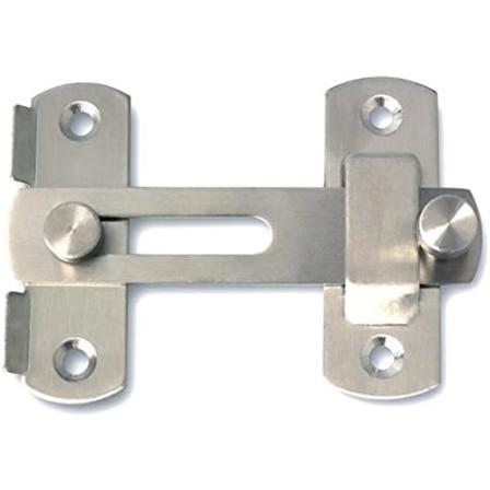 Flip Latch Portlåser Sikkerhetsdør Lås Fangst for Låve Tre Gjerde Skyvedører, Franske Dører, Rustfritt Stål, Matt Svart Finish