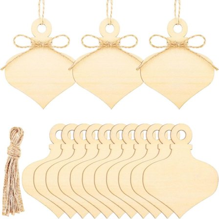 Wood Cutout Jul Tag trä skivor