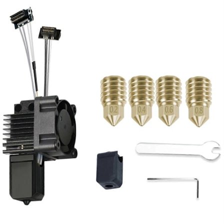 Hot deal til lav pris! Komplet Hotend Assembly Hotend til P1P P1S med Fan Upgrade 2.0 med dyse Komplet Bamboo Lab P1 Carbon-Glad