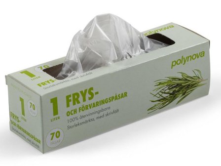 POLYNOVA Fryspåsar på rulle 1L transparenta 70/rl - Lyreco - Kök och servering - Plast och fryspåsar - Fryspåsar