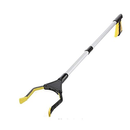 32" sammenleggbar magnetisk gjenstand plukke opp tang, teleskopisk tang, hageverktøy, (gul)