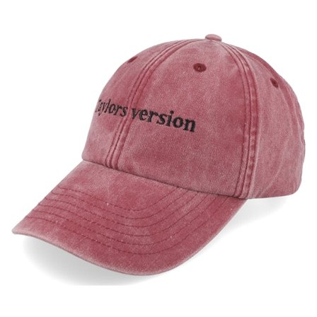 Iconic - Rød unconstructed Kasket - Taylors Version Washed Red Dad Cap @ Hatstore