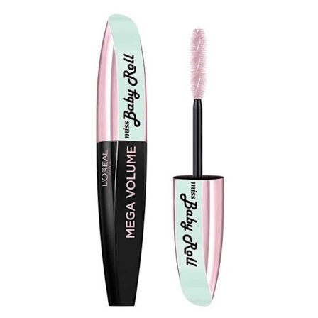 Mascara - L'Oréal - Mega Volume Miss Baby Roll - Sort - 9.1ml - Krumede vipper fra første påføring