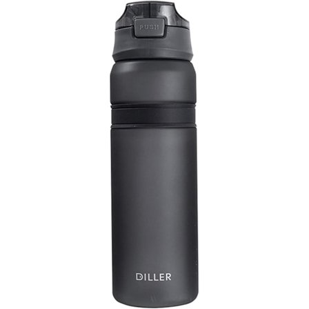 Vattenflaska Flaskor Med Sugrör 850ml Gmy Sports Tidsmarkeringar Bpa Fri Flask D37 (850ml, Grå)
