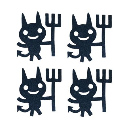 Halloween Underlägg Black Cat Bat Pumpkin Coaster Dinner Mat