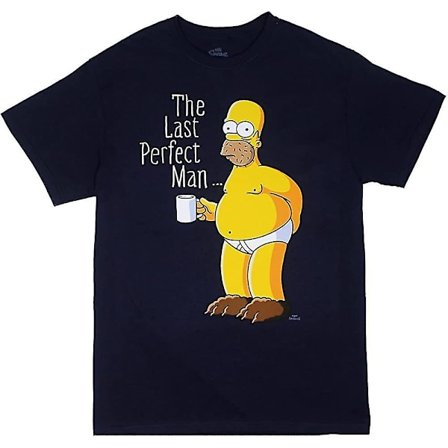 The Simpsons Homer The Last Perfect Man Marin T-shirt (x-large)