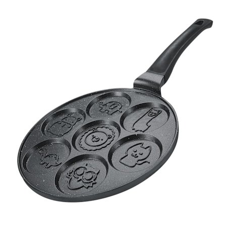 Herzberg HG-CP267ANL: 26 cm:n marmoripäällysteinen pannukakku- ja kreppipannu - 7 söpöä eläintä