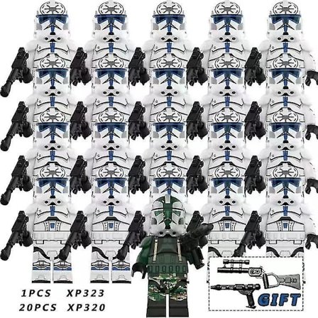 21pcs Fit Compatible Lego Star Wars Clone Troopers Kids Gifts Toys