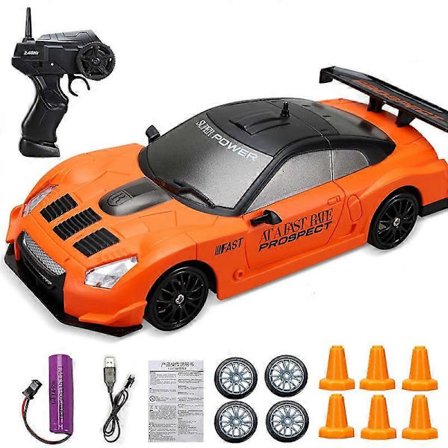 2.4G 1:24 Drift RC-auto 4WD 3.7V Drift-auto Lasten lelu Kaukosäätimellä GTR-malli