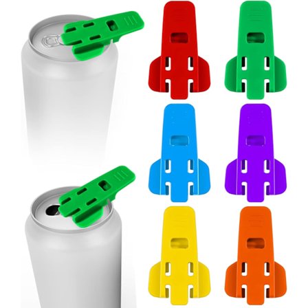 6 stycken enkel manuell burköppnare öl läsk burköppnare färg dryck burk lock skydd anti insekt burköppnare lämplig för läsk cola öl läsk