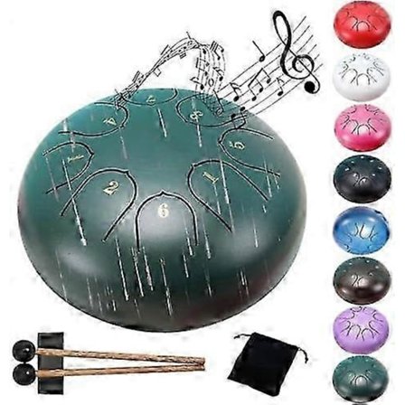 Regntromme for hage, 8 toner, 6-tommers regntromme, tromme for utendørs regn, ståltromme regnlek, vanntett, regntromme for utendørs bruk