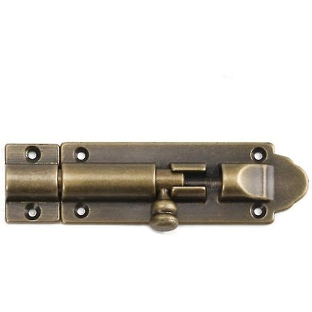 Massivt Gjutjärns Dörrlås, Antik Mässing Dörrskjutande Lås, Tung Dörrskjutande Lås